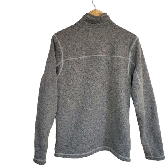 The North Face Heather Gray Full Zip Fleece Lined Sweater Jacket Medium - Picture 2 of 9